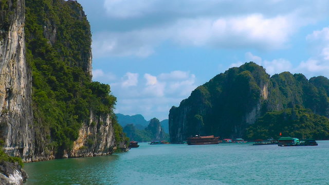Mountain islands in Halong Bay, Vietnam, Southeast Asia