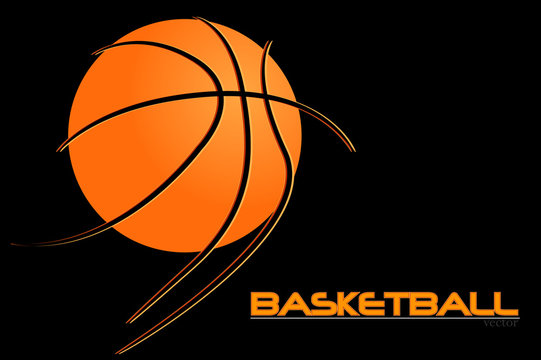 vector basketball design element. Basketball ball.  