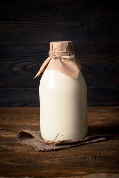 Bottle with milk