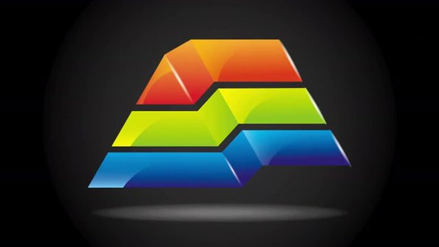 Pyramid icon design, Video animation