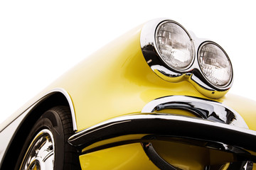 Classic car with close-up on headlights © Mariusz Blach