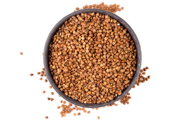 Buckwheat groats in a bowl