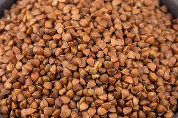 Buckwheat groats in a bowl