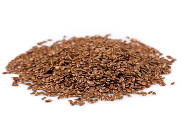 flax seeds isolated on white