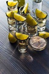 tequila with salt and lime