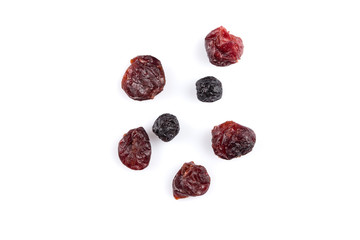 Dried cranberries, cherries and blueberries