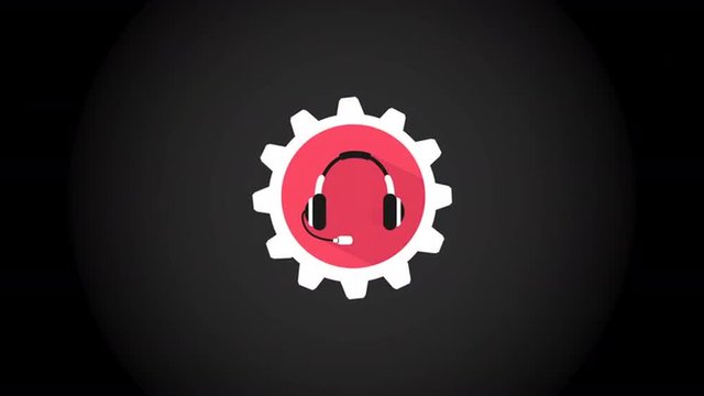 Headphone icon design, Video Animation 