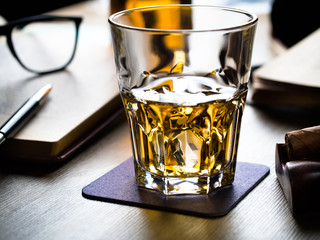 Whiskey on the rocks and scholar books