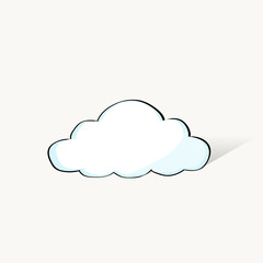 Cloud Doodle Hand Draw Sketch Concept Technology Internet Data Information Storage Vector Illustration
