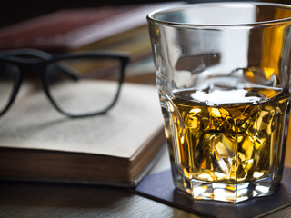 Whiskey on the rocks and scholar books
