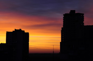 Fototapeta premium Закат в городе 
