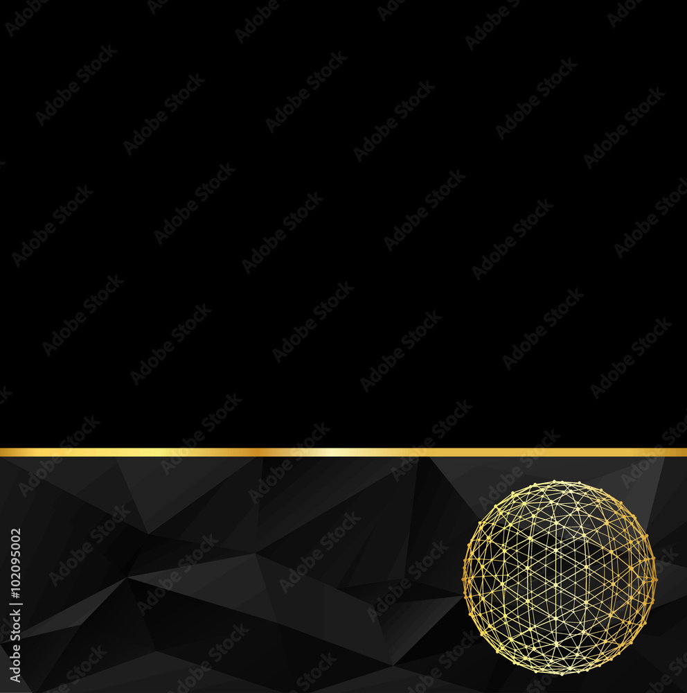 Aufkleber abstract creative concept vector background ball of the lines connected to points. polygonal design 