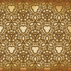 Lace  floral ethnic ornament seamless pattern