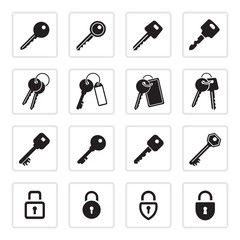 Lock and Key Icons & Symbols.