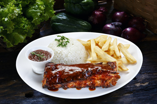 roast ribs with barbecue sauce