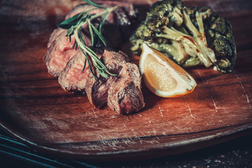 Delicious appetizer with herbs