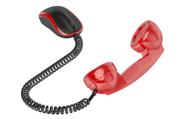 Internet phone calls concept