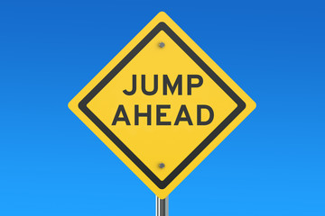 Jump Ahead road sign