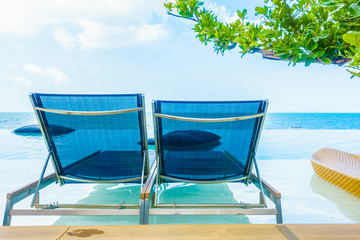 Beautiful luxury hotel swimming pool resort