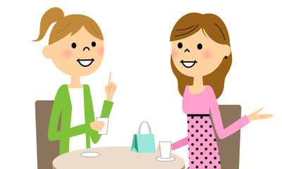 若い女性　買い物 カフェ