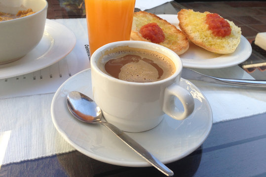 Spanish Breakfast With Orange Juice