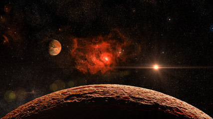 Fototapeta premium Alien Exo Planet. Elementy tego zdjęcia dostarczone przez NASA