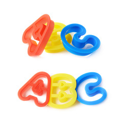 ABC letter forms isolated