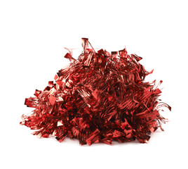 Naklejka premium Tinsel garland pile isolated