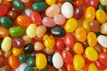 Surface covered with jelly beans