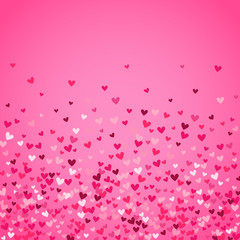 Romantic pink heart background. Vector illustration