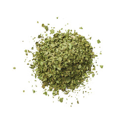 Pile of dried coriander isolated