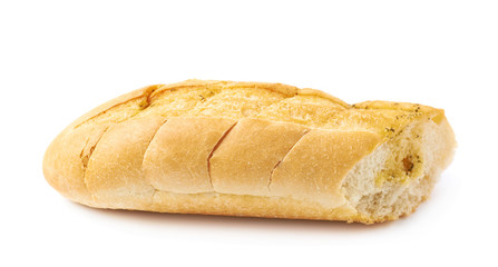 Italian ciabatta white bread isolated