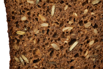 Black seeds bread texture