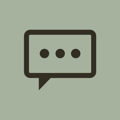 3 circles inside the dialogue box icon