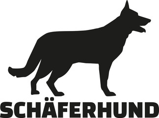 German Shepherd with breed name