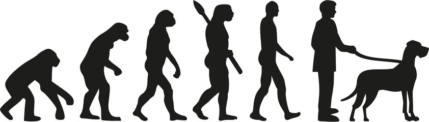 Great dane evolution - obrazy, fototapety, plakaty