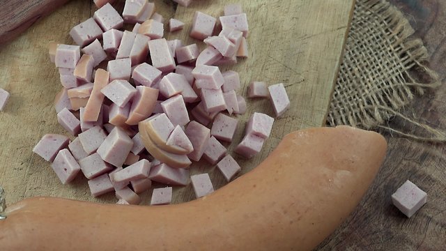Rotating Baloney as detailed 4k footage (not seamless loopable)
