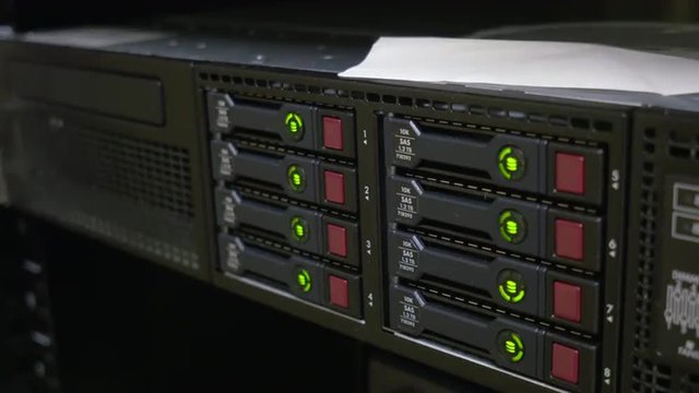 lights blinking on a network server
