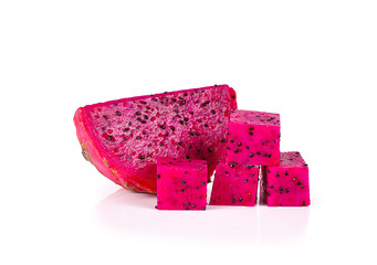 Dragon fruits isolated on white background