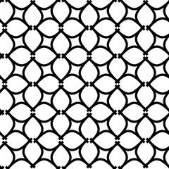 Naklejka premium Seamless vector ornament in arabian style. Black and white pattern for wallpapers and backgrounds