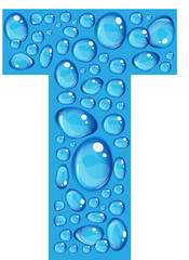 old blue letter “T