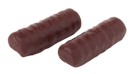 chocolate bars on a white background