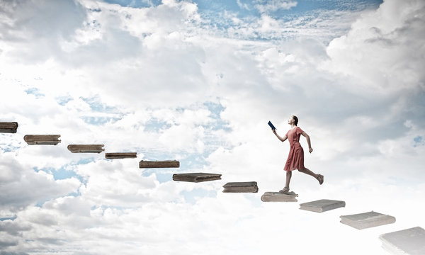 Attractive woman with book