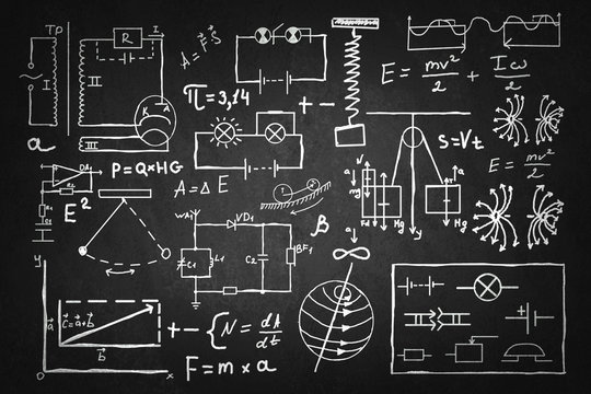 Physics Formulas On Board