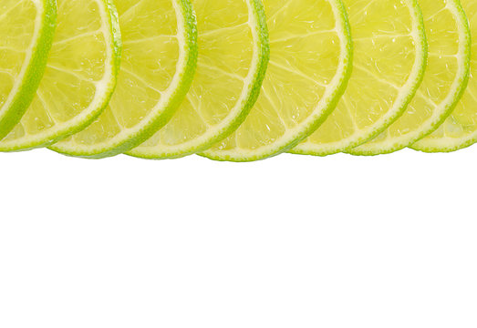 The fresh lime isolated on a white background