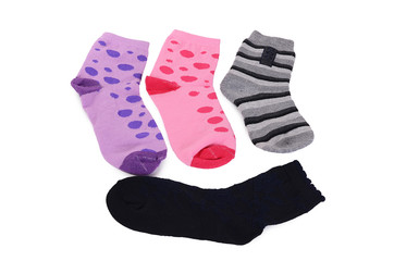 Children's socks isolated on white background