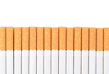 Closeup of Tobacco Cigarettes Background or texture