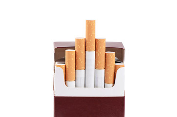Closeup of Tobacco Cigarettes Background or texture