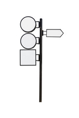 Obraz premium empty billboard isolated on a white