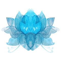 watercolor flower lotus chakra symbol - 102111839
